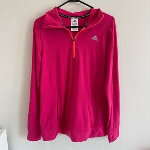 Women's Large Adidas Climawarm Half Zip Running Pullover